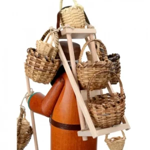 Richard Glasser, Pyramides de Noël allemandes Personnage Brule-Encens Vendeur De Paniers