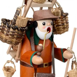 Richard Glasser, Pyramides de Noël allemandes Personnage Brule-Encens Vendeur De Paniers