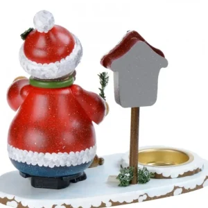 Hubrig, figurines pour enfant Personnage Porte Encens Père Noël Avec Bougeoir
