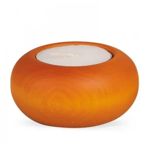 Köhler, Père Noël en bois Petit Bougeoir En Bois Couleur Lasure, 7 Cm