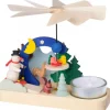 Graupner, décoration de sapin de Noël, Déco Noël enfant Petit Carrousel En Bois Bonhomme De Neige