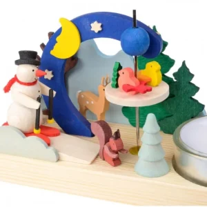Graupner, décoration de sapin de Noël, Déco Noël enfant Petit Carrousel En Bois Bonhomme De Neige
