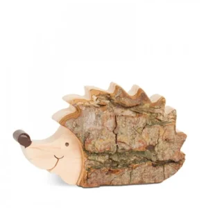 Waldfabrik, photophore en bois et étoile sapin de Noël Petit Herisson En Bois 7 Cm