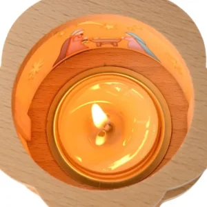 Richard Glasser, Pyramides de Noël allemandes Petit Photophore En Bois Crèche De Noël