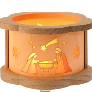Richard Glasser, Pyramides de Noël allemandes Petit Photophore En Bois Crèche De Noël