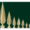 Richard Glasser, Pyramides de Noël allemandes Petit Sapin Noël Bois Sculpte, 8 Cm