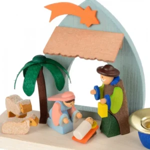 Graupner, décoration de sapin de Noël, Déco Noël enfant Petite Crèche De Noël Pour Enfant Avec Bougeoir