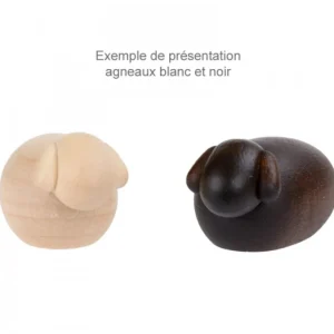 Köhler, Père Noël en bois Petits Animaux De La Crèche, Agneau Noir