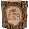 Waldfabrik, photophore en bois et étoile sapin de Noël Photophore En Bois Cisele, Elan Dans La Foret