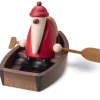 Köhler, Père Noël en bois Père Noël En Bois Sur Une Barque