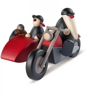 Köhler, Père Noël en bois Père Noël Moderne En Side-Car Au Look Rocker