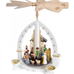 Richard Glasser, Pyramides de Noël allemandes Pyramide Allemande Avec Crèche De Noël Blanche