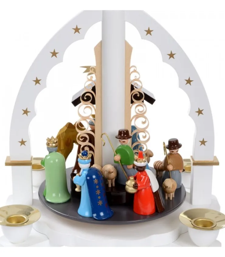 pyramide_allemande_avec_crche_de_nol_blanche_3.webp Richard Glasser, Pyramides de Noël allemandes Pyramide Allemande Avec Crèche De Noël Blanche