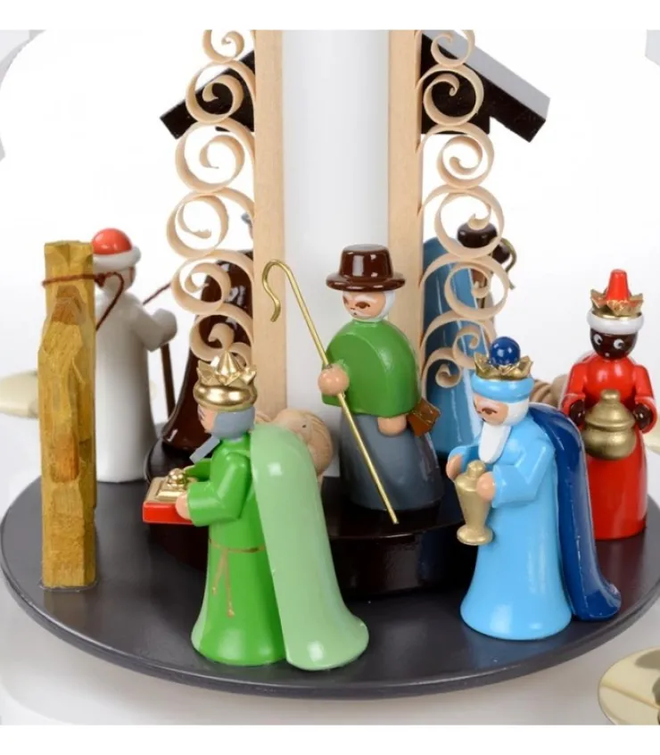 pyramide_allemande_avec_crche_de_nol_blanche_6.webp Richard Glasser, Pyramides de Noël allemandes Pyramide Allemande Avec Crèche De Noël Blanche