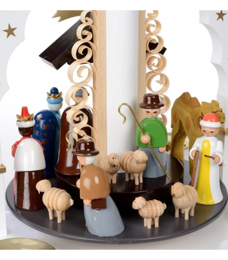 pyramide_allemande_avec_crche_de_nol_blanche_7.webp Richard Glasser, Pyramides de Noël allemandes Pyramide Allemande Avec Crèche De Noël Blanche