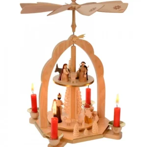 Richard Glasser, Pyramides de Noël allemandes Pyramide Avec Scene De Crèche De Noël Complete