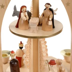 Richard Glasser, Pyramides de Noël allemandes Pyramide Avec Scene De Crèche De Noël Complete