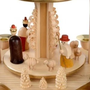 Richard Glasser, Pyramides de Noël allemandes Pyramide Avec Scene De Crèche De Noël Complete