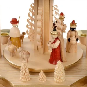 Richard Glasser, Pyramides de Noël allemandes Pyramide Avec Scene De Crèche De Noël Complete