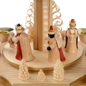 Richard Glasser, Pyramides de Noël allemandes Pyramide Avec Scene De Crèche De Noël Complete