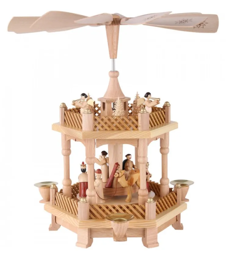 pyramide_de_nol_allemande__etage_a__bougies_0.webp Richard Glasser, Pyramides de Noël allemandes Pyramide De Noël Allemande 1 Etage A 3 Bougies