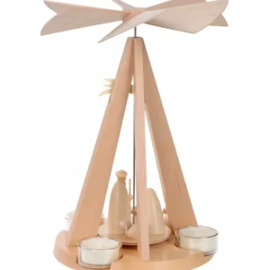 Schalling, crèche moderne Pyramide De Noël Bois Au Design Moderne