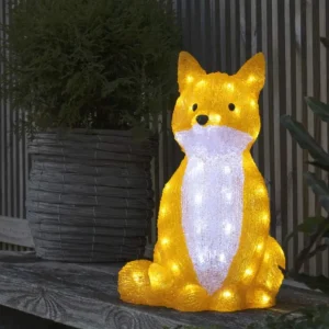 Konstsmide, guirlandes lumineuses de Noël Renard Lumineux A Led En Acrylique, 40 Cm