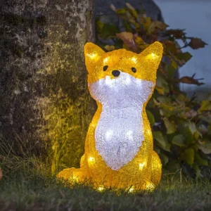 Konstsmide, guirlandes lumineuses de Noël Renard Lumineux A Led En Acrylique, 27 Cm
