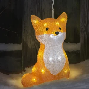 Konstsmide, guirlandes lumineuses de Noël Renard Lumineux A Led En Acrylique, 27 Cm