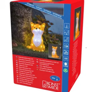 Konstsmide, guirlandes lumineuses de Noël Renard Lumineux A Led En Acrylique, 27 Cm