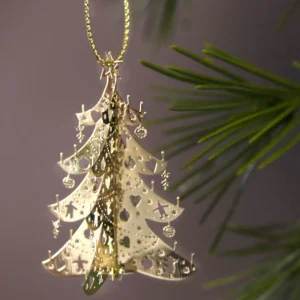 Pluto Produkter, déco de Noël Scandinave Sapin De Noël Dore A Suspendre
