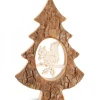 Waldfabrik, photophore en bois et étoile sapin de Noël Sapin En Bois Avec Ecureuil Cisele, 18,5 Cm