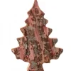 Waldfabrik, photophore en bois et étoile sapin de Noël Sapin En Bois Déco En Ecorce 20 Cm