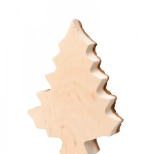 Waldfabrik, photophore en bois et étoile sapin de Noël Sapin En Bois Déco En Ecorce 15 Cm