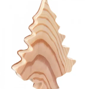 Waldfabrik, photophore en bois et étoile sapin de Noël Sapin En Bois Déco En Ecorce 20 Cm