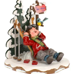 Hubrig, figurines pour enfant Skieur Au Repos - Village De Noël Miniature