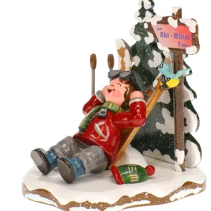 Hubrig, figurines pour enfant Skieur Au Repos - Village De Noël Miniature