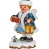 Hubrig, figurines pour enfant Village De Noël Miniature, Figurine Ange Avec Paquet