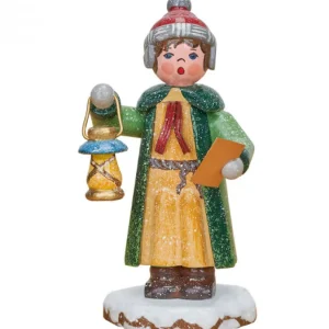 Hubrig, figurines pour enfant Village De Noël Miniature, Garconnet Chantant Noël