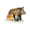 Hubrig, figurines pour enfant Village De Noël Miniature, Sanglier Et Marcassin