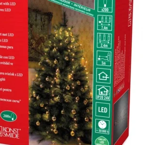 Konstsmide, guirlandes lumineuses de Noël Voile Guirlande Pour Sapin De Noël, 200 Diodes Led